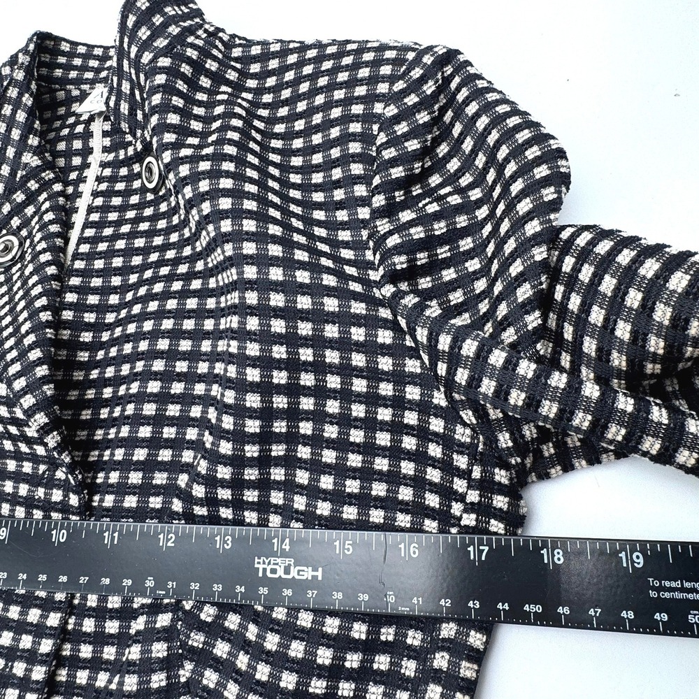 Armani Collezioni Black and White Windowpane Blazer - Picture 7 of 10